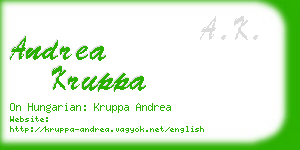 andrea kruppa business card